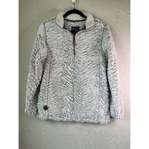 Simply‎ Southern Sherpa Pullover Fuzzy Quarter Zip Gray S